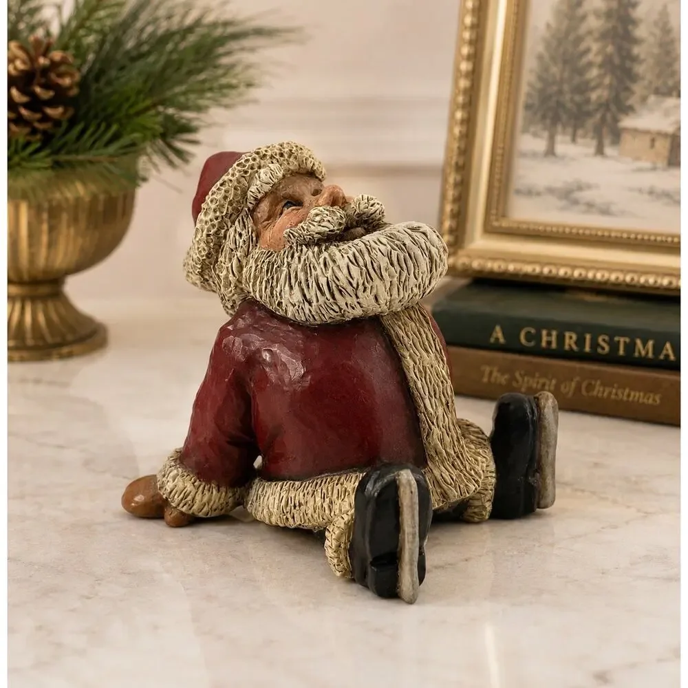 Janco Studio Bert Anderson Seated Santa Resin Figurine Christmas Decor 1999 4”
